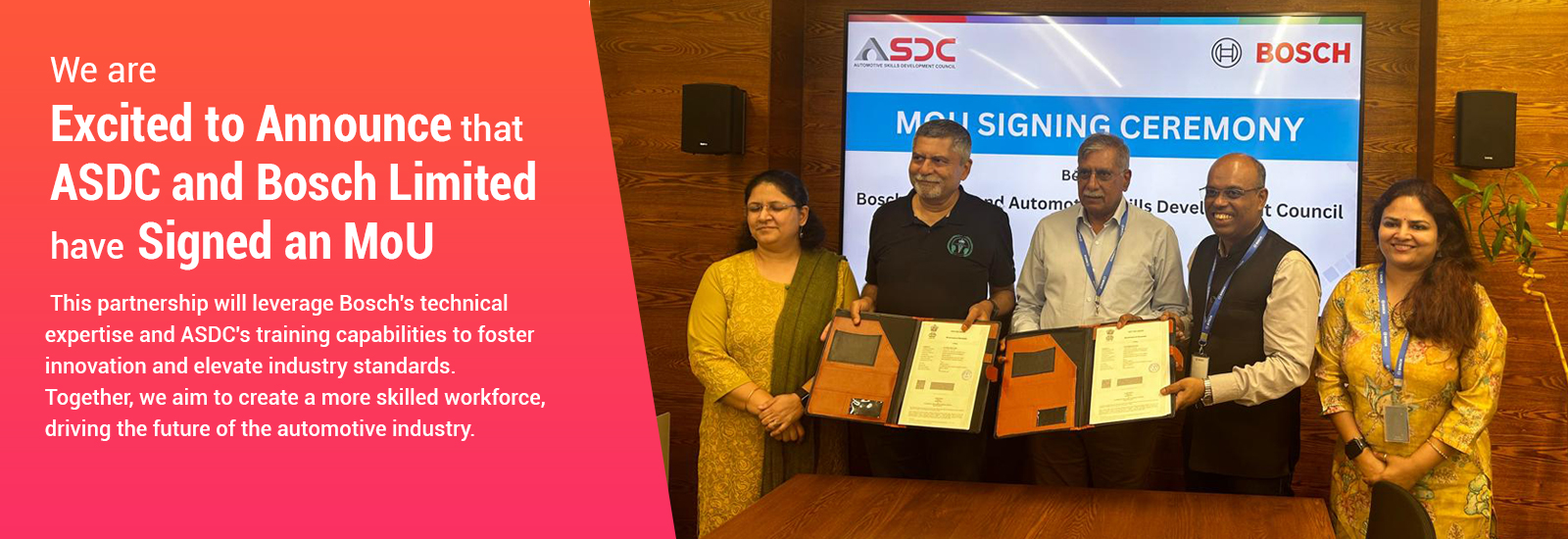 Excited To Announce that asdsc and Bosch Limited